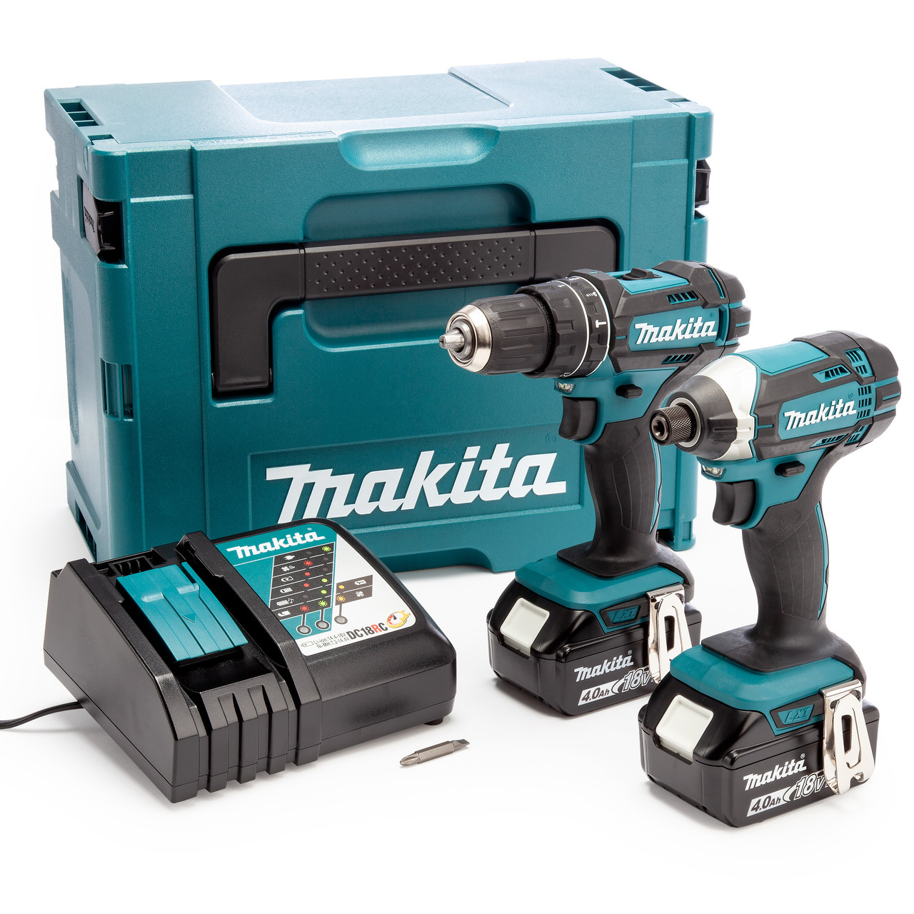 Makita DLX2131MJ 18V LXT Twin Pack - Ударен Винтоверт DHP482 + Ударна Отвертка DTD152 (2 x 4,0 Ah батерии)