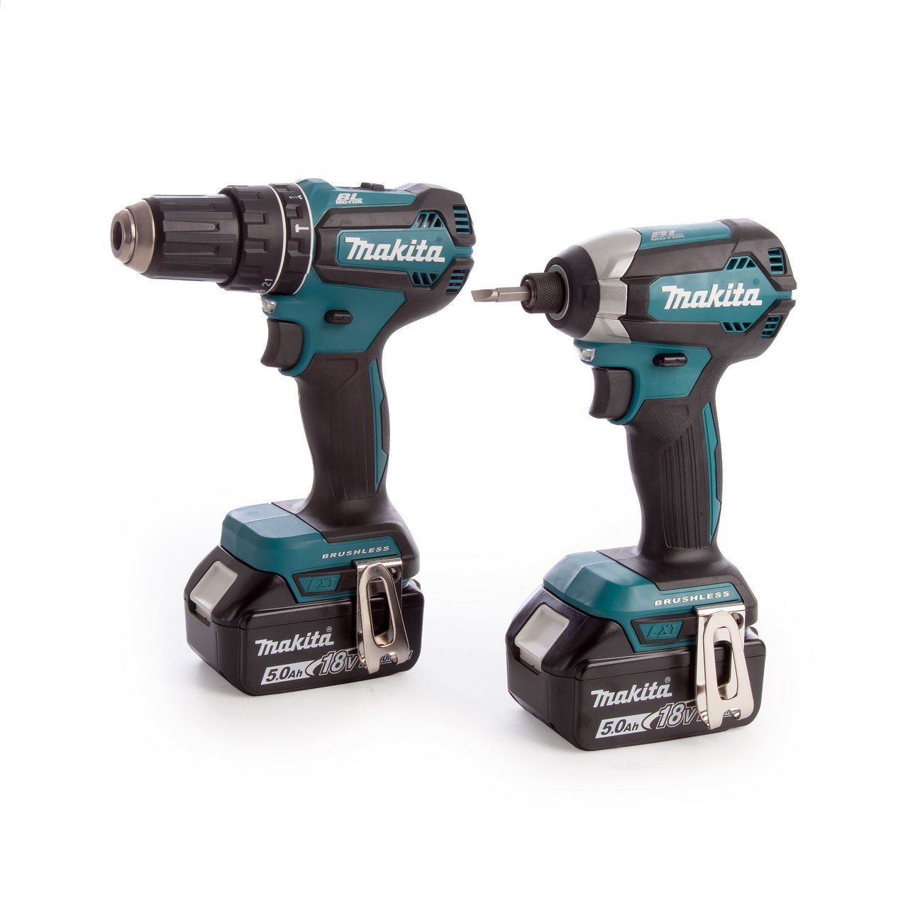 Makita DLX2283TJ 18V 2бр Безчетков комбиниран комплект LXT DHP485 + DTD153 (2x батерии 5.0Ah)