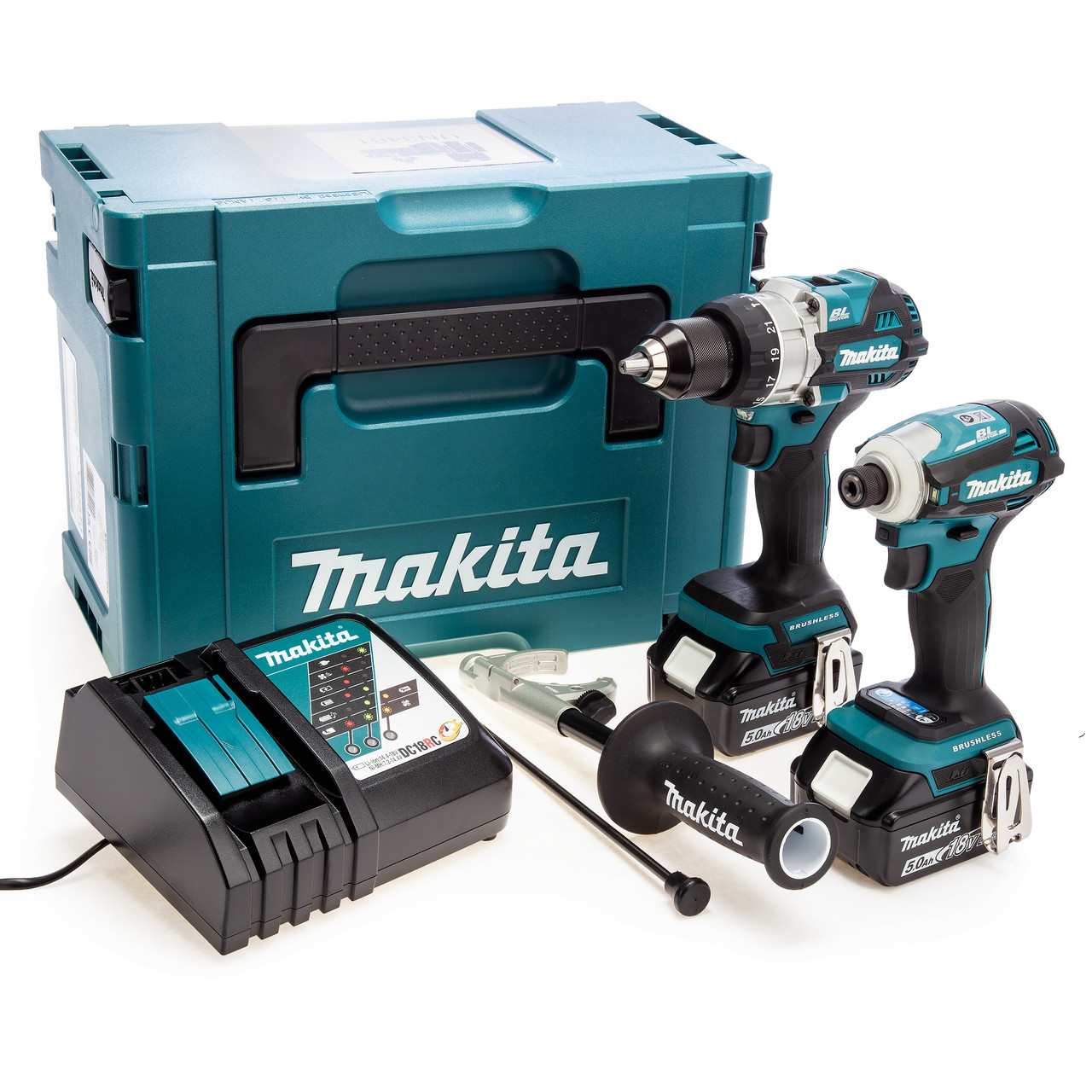 Makita DLX2455TJ 18V Ударен Винтоверт и Ударна Отвертка двоен пакет (2 x 5,0 Ah батерии) в кутия MakPac