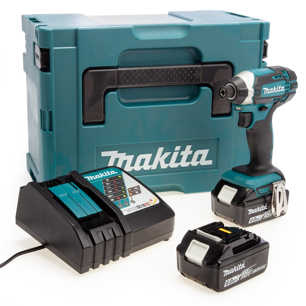 Ударен винтоверт Makita DTD152RGJ 18V Ударна Отвертка (2 x 6.0Ah батерии) в кутия MakPac