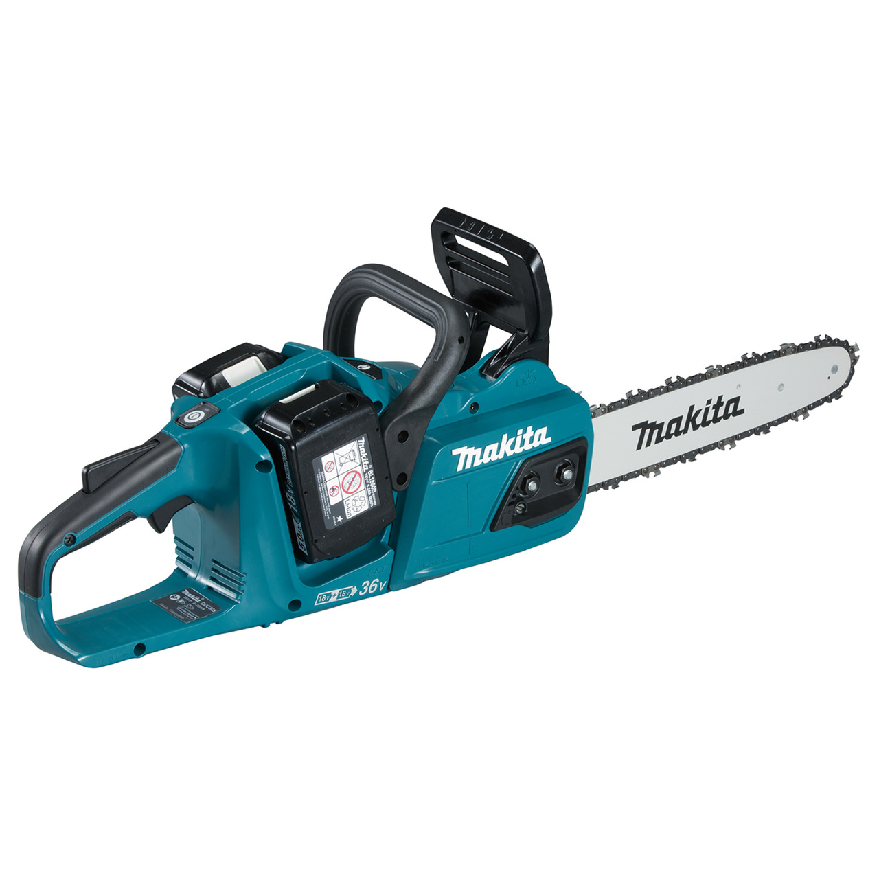 Makita DUC305PT2 36V LTX Акумулаторен трион 30см (2 x 5.0Ah батерии) Приема 2 x 18V батерии