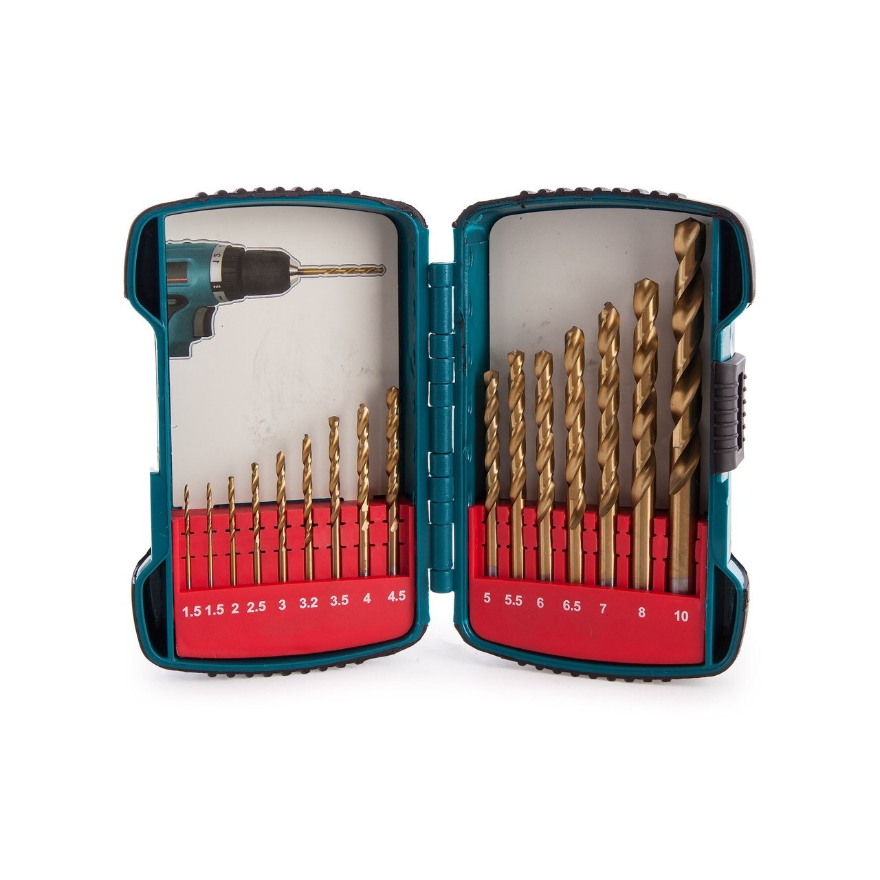 Makita P-51873 Комплект бормашина HSS с титаново покритие с права покривка (16 броя)