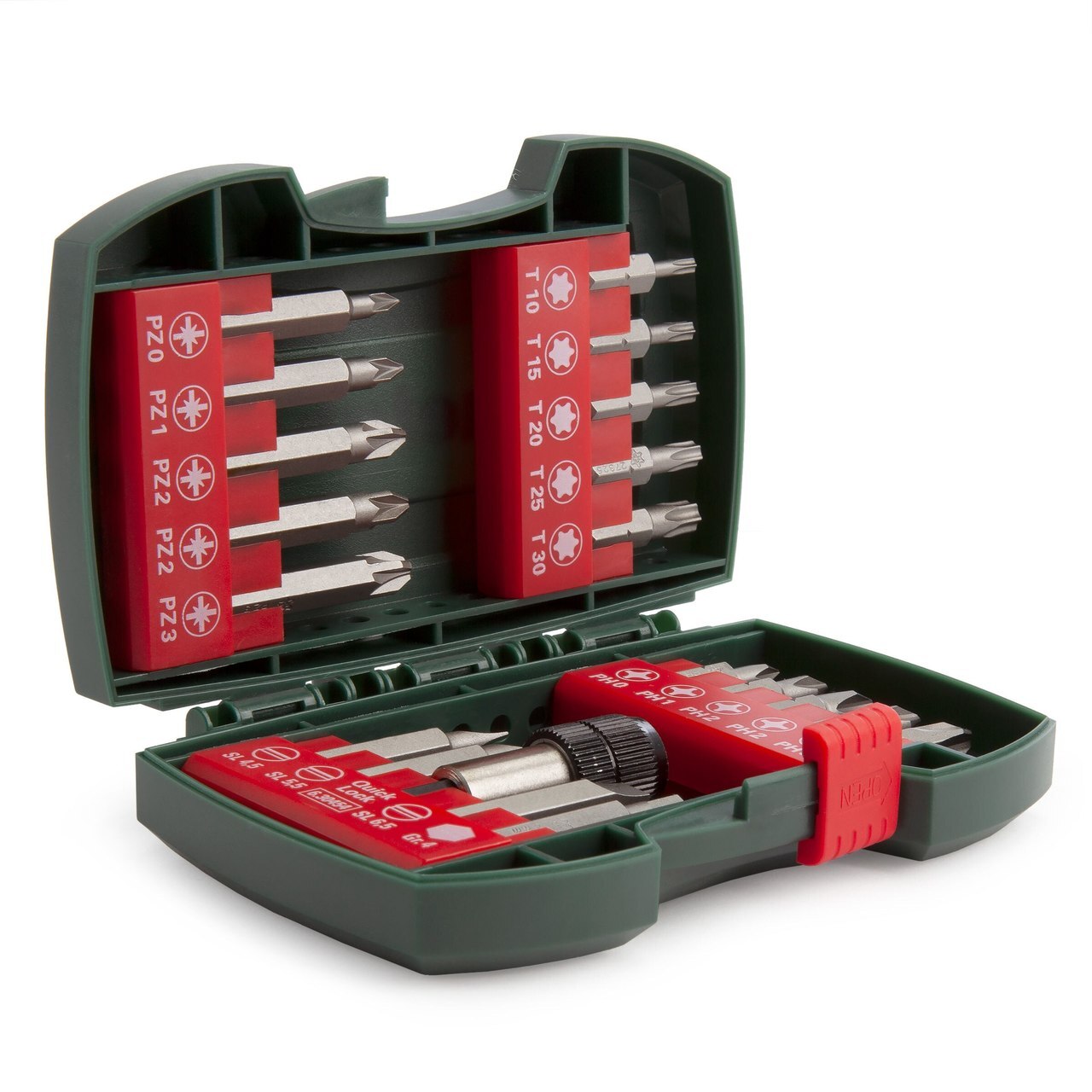 Metabo 6.30454 асортиран комплект бит с магнитен държач (20 броя)