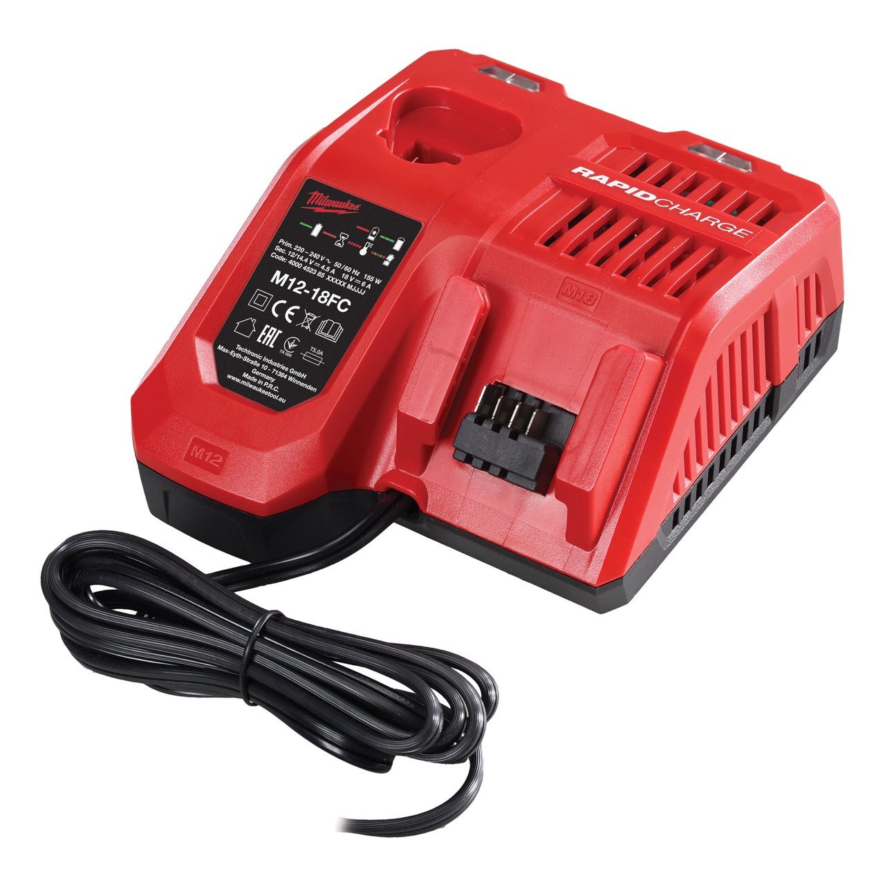 Бързо бързо зарядно устройство Milwaukee M12-18FC