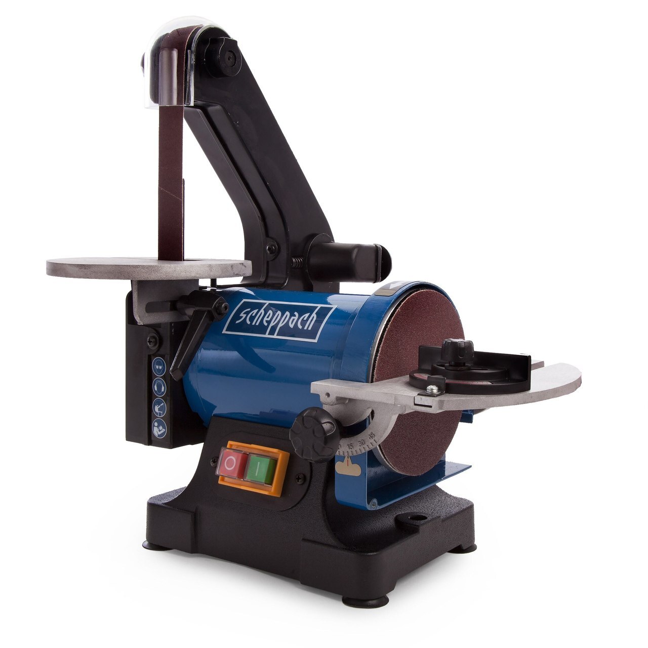 Scheppach BTS700 сто двайсет и пет милиметър Belt & Disc машина за шлифоване 240V