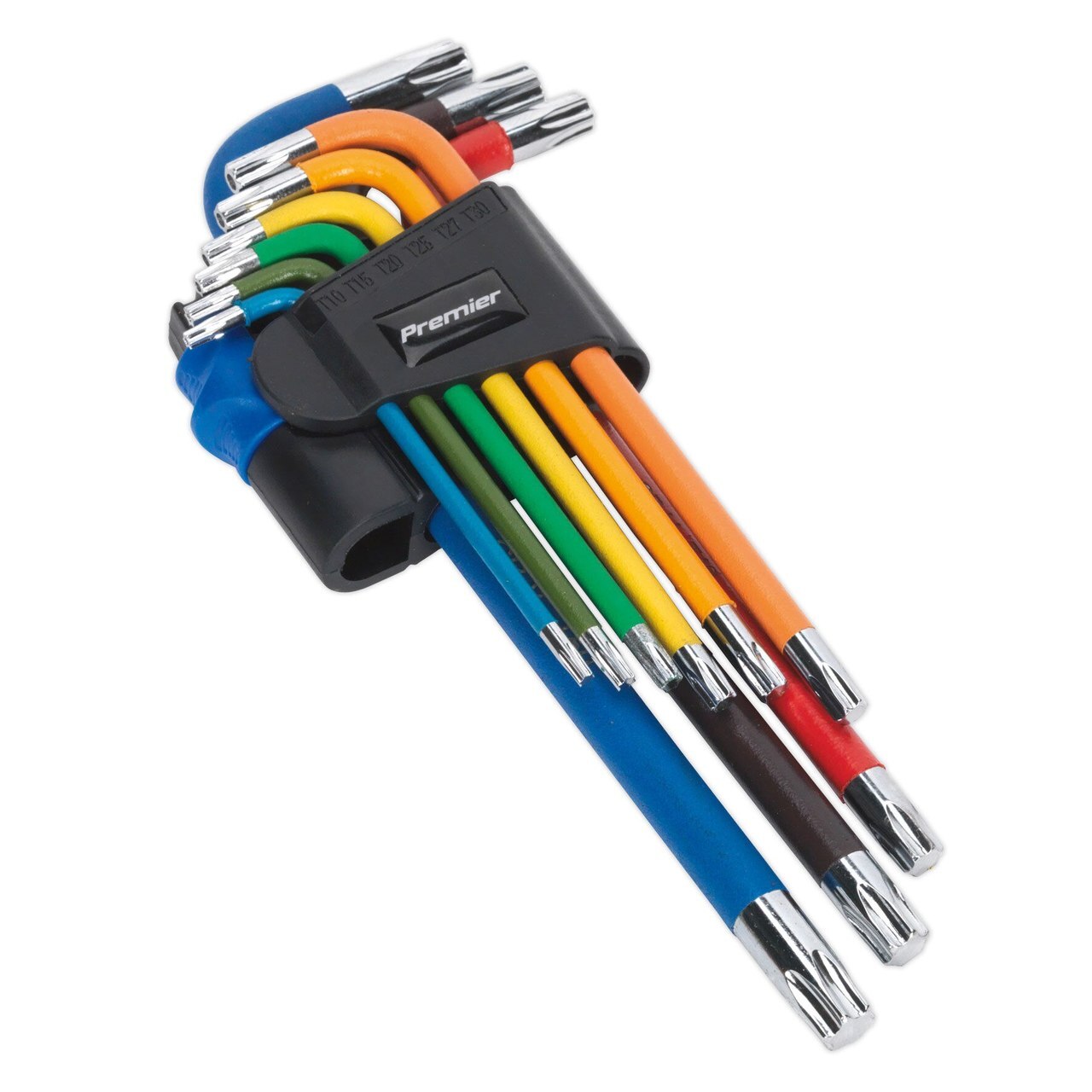Sealey AK7193 Long оцветени в различен цвят Trx-Star Ключови Set (9 Piece)
