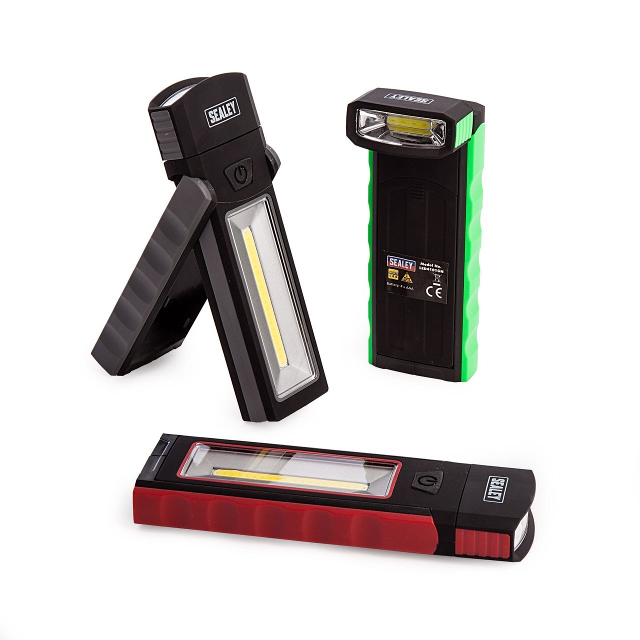 Sealey LED4101DB Магнитна Pocket Light тривата + 0,5 вата Cob LED 4 X AAA (Display Box Of 12)