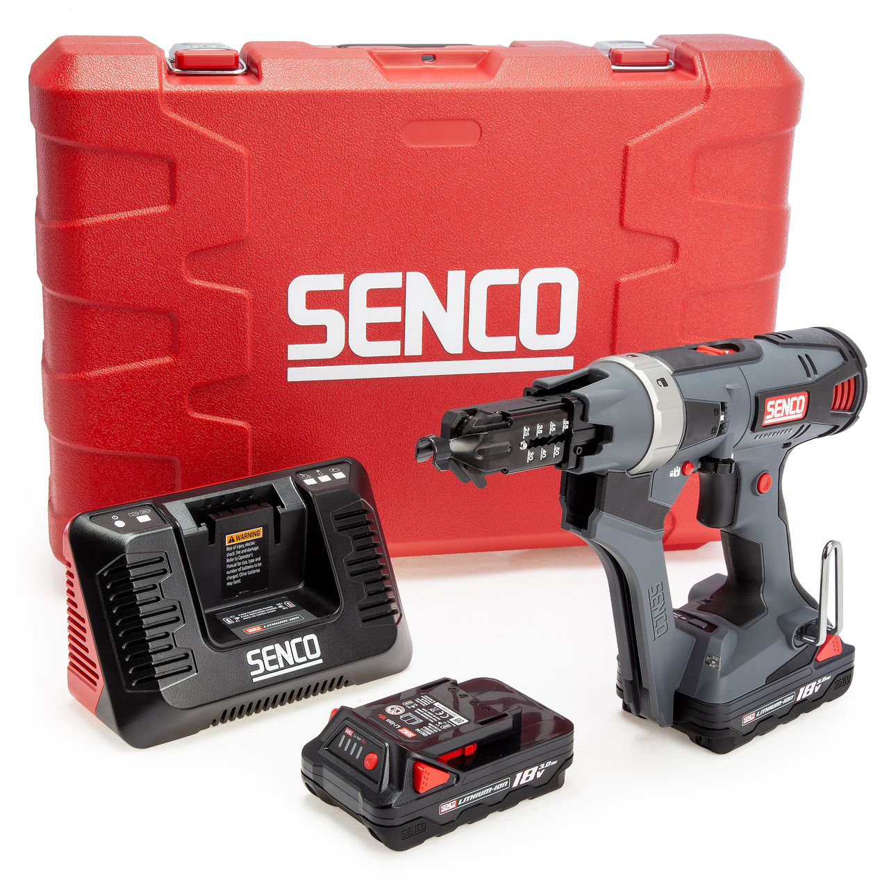 Senco DS522-18V UK Duraspin отвертка с автоматично подаване 55 мм (2 x 3.0Ah батерии)