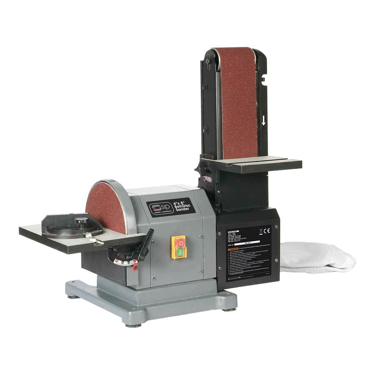 SIP 01946 4" x 8" лентов дисков машина за шлифоване (240V)