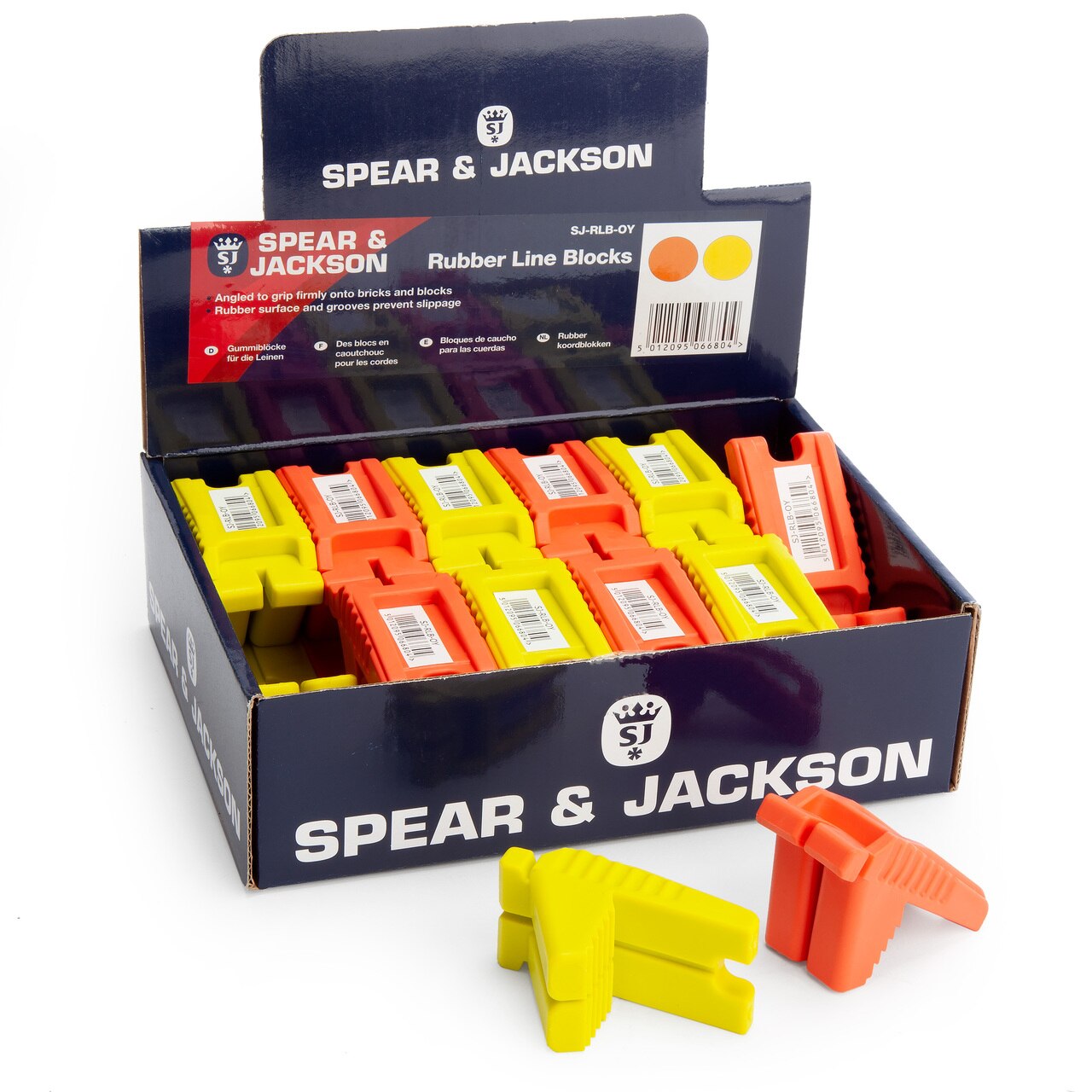 Spear & Jackson SJ-RLB-OY Tyzack Rubber Line Blocks (Box of 24)