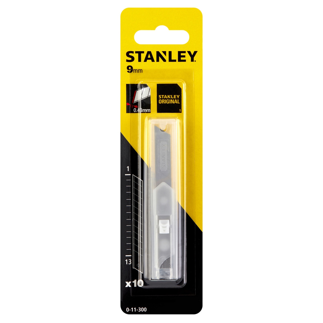 Stanley 0-11-300 ножове за щракване с Остриета за ножове 9 мм (пакет от 10)