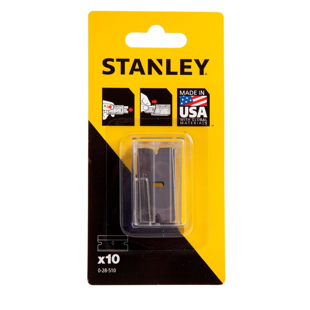 Сменяеми ножове Stanley 0-28-510 за стъргалец 0-28-500 (пакет от 10)