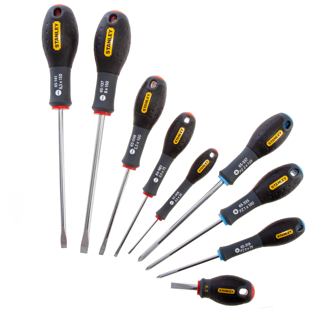 Набор отвертки Stanley 5-65-424 FatMax паралелен / расклешен / Кръстата (PZ) (9 броя)