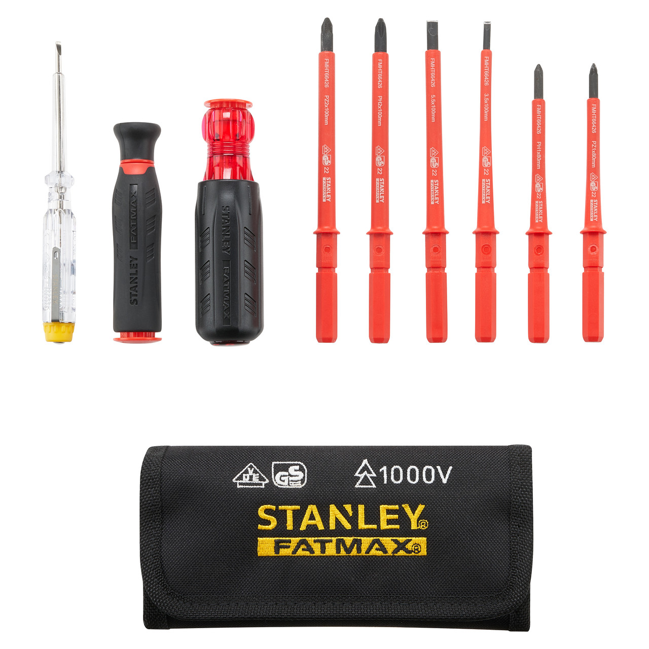 Комплект многобитови отвертки Stanley FMHT66426-0 FatMax VDE в калъф (10 части)
