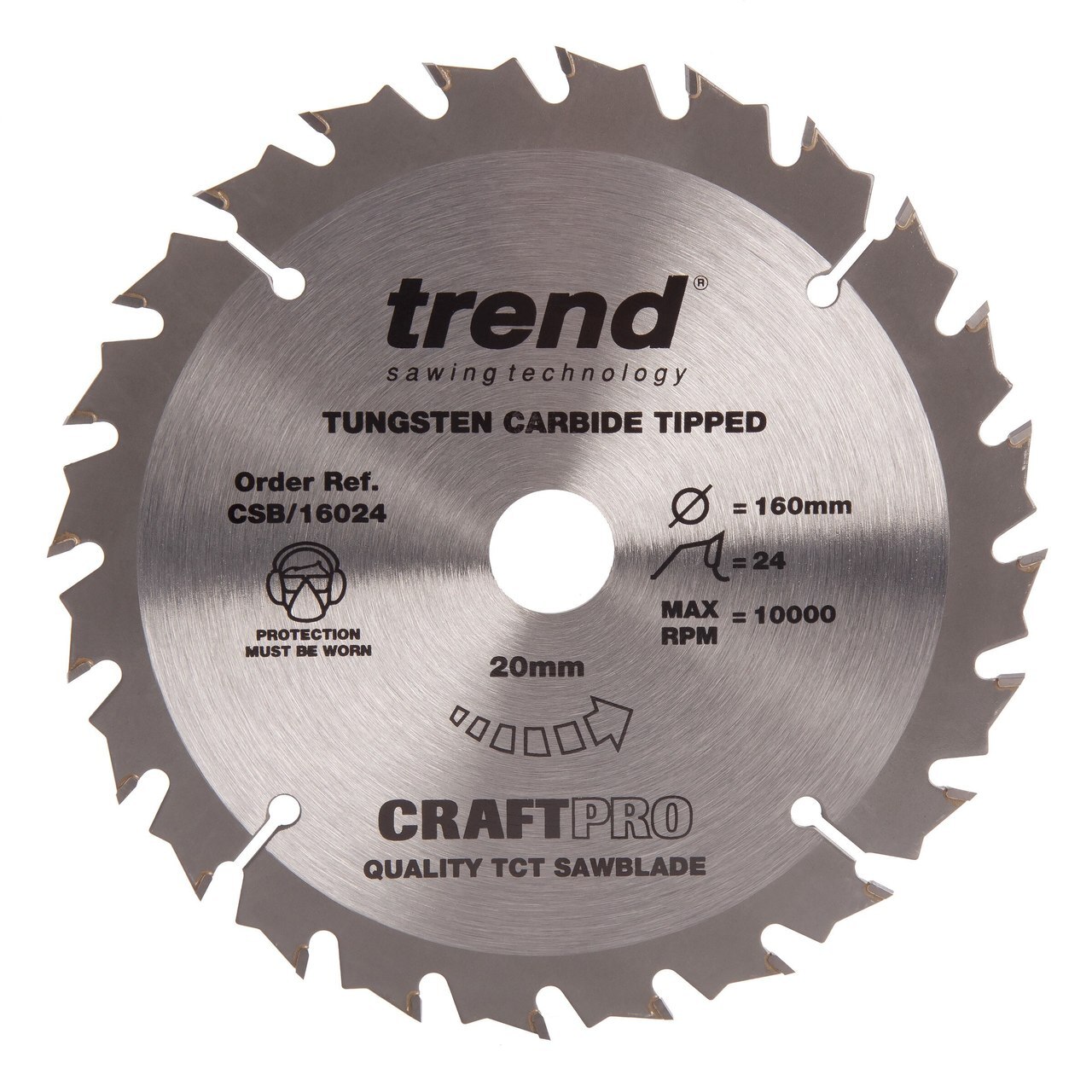 Trend CSB / 16024 CraftPro Комбинация на ножове за триони 160mm x 20mm x 24T