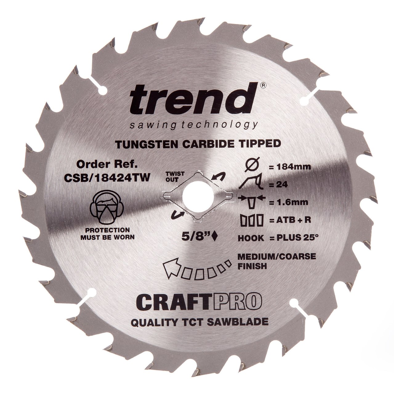 Trend CSB / 18424TW CraftPro ножовка за триони с общо предназначение 184mm x 15.88mm x 24T