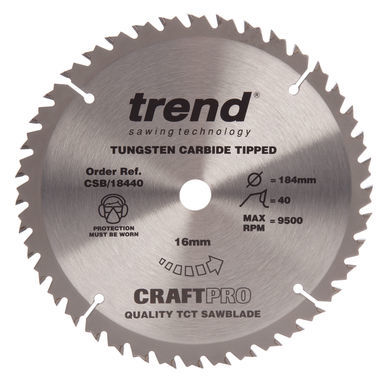 Trend CSB / 18440 CraftPro Кресто за острие на ножовете 184mm x 16mm x 40T