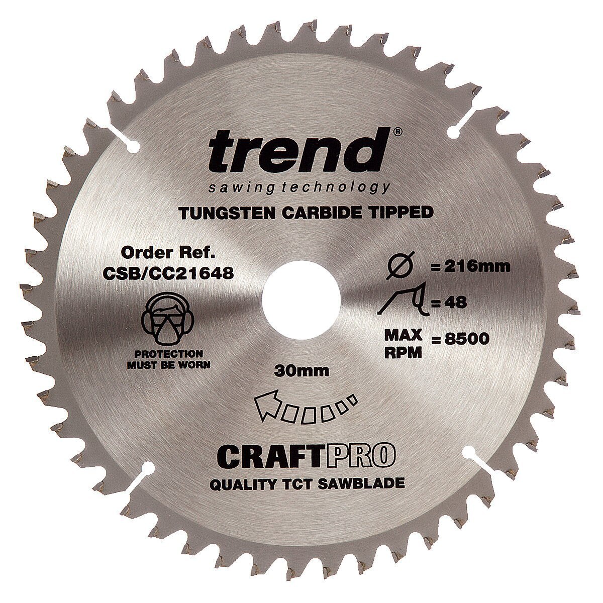 Trend CSB / CC21648 CraftPro Кресто за острие на ножовете 216mm x 30mm x 48T