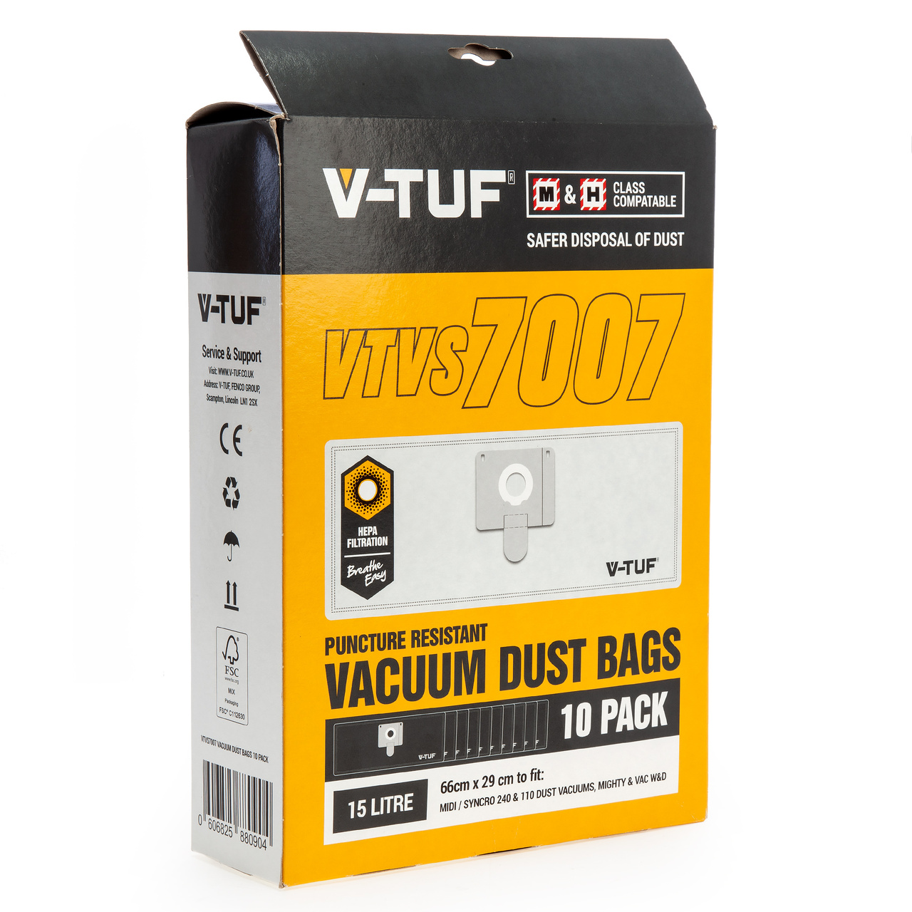 V-TUF VTVS7007 Торби за прах за M & H клас (опаковка от 10)