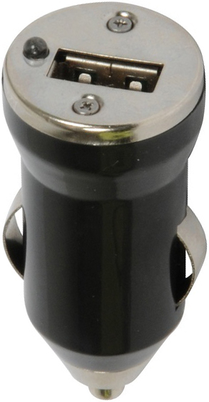 Зарядно за кола Dunlop USB 12/24V-1A -58337 6x3x2 cm черно с LED индикатор